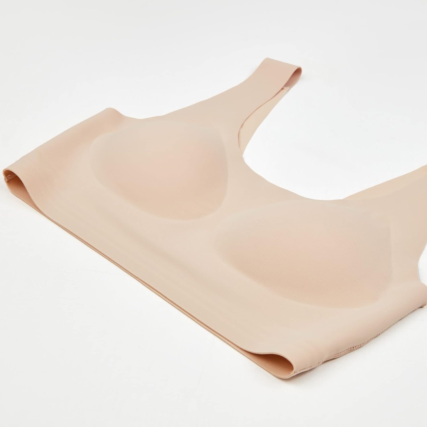 Floatley to The T-Shirt Scoop Neck Bra for Women, Silky Comfort Wirefree Seamless Grip Band Pullover Bra with Removable Pads - Image 9