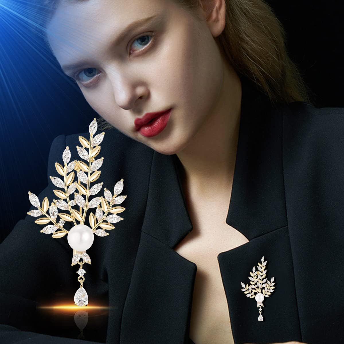 Pearl Brooch Broches Jewelry For Women Fashion Christmas Gifts Wife Mom Girlfriend, Anniversary Birthday Fine Jewelry Gifts for Her