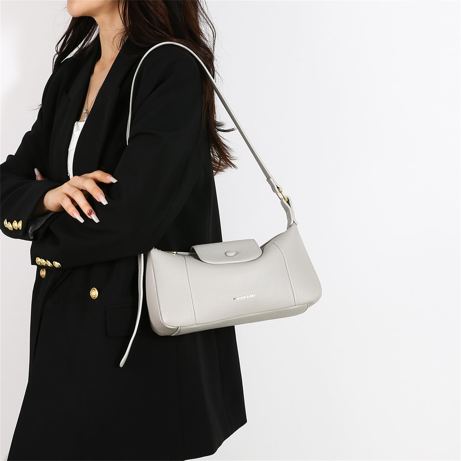 Borsa da Donna A Tracolla Versatile alla Moda-Bianco