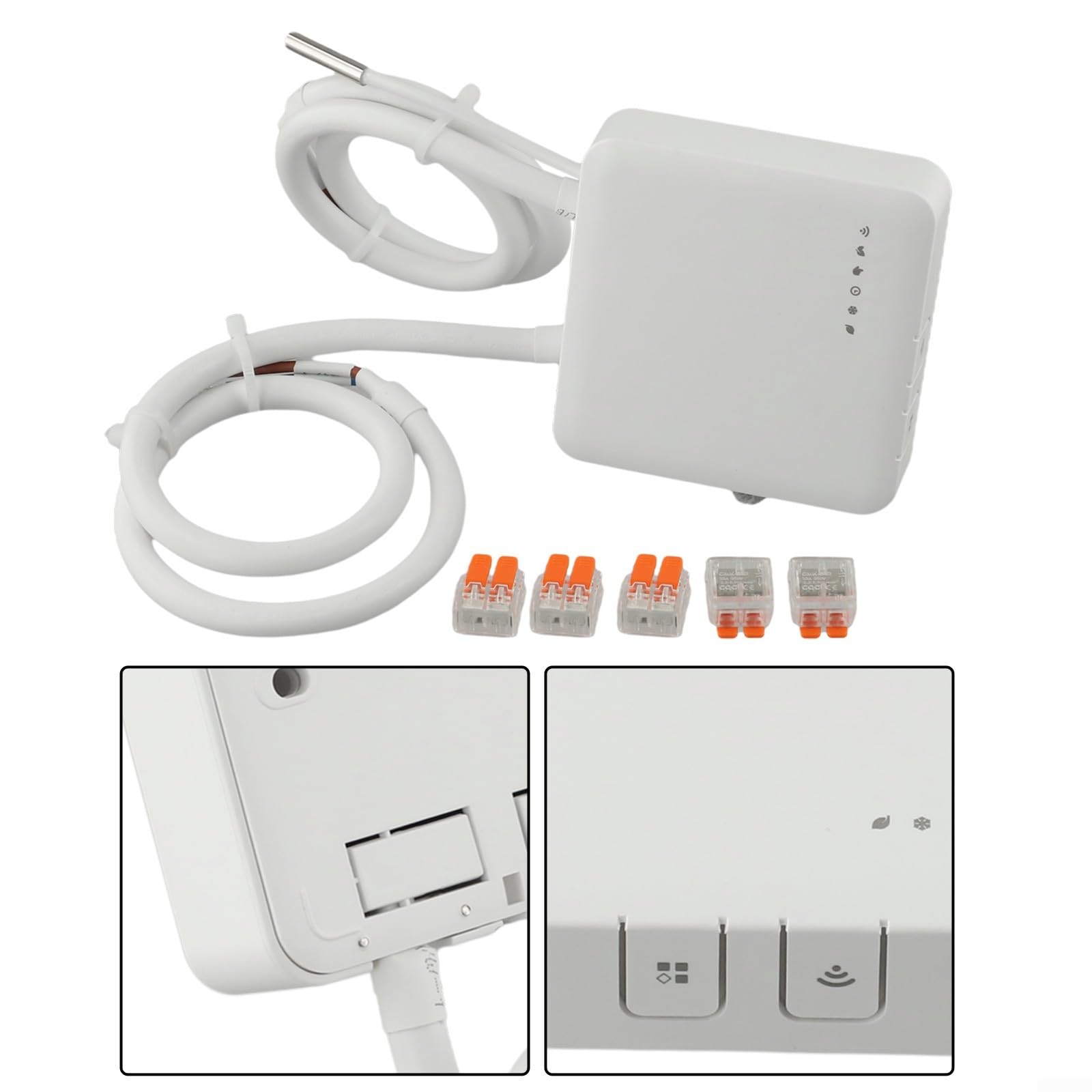 Termostato WiFi para tuya para Radiador Eléctrico con Control FP y Medidor de - Programable 16A Pantalla Táctil 85x85mm