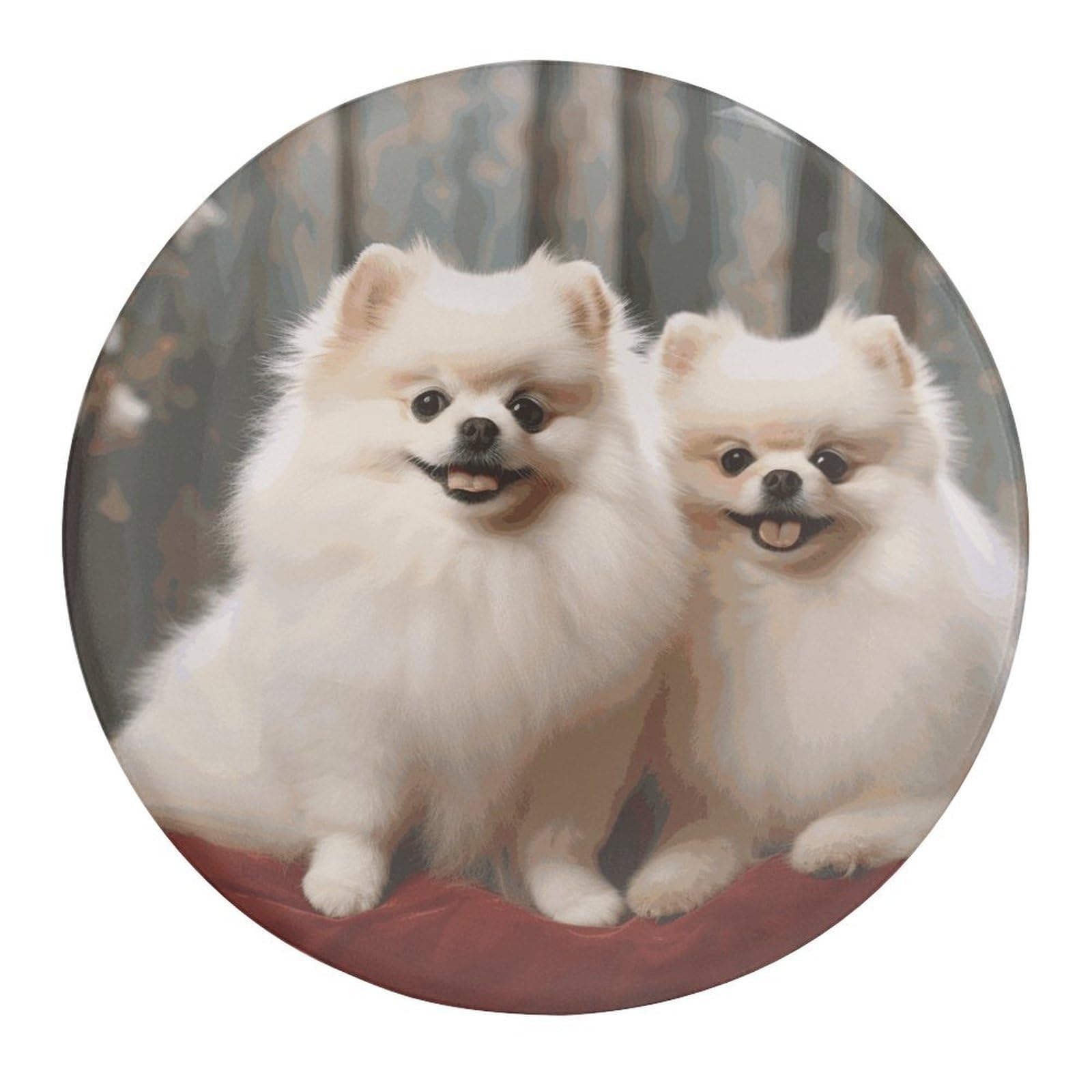 Fekiloot Style Short-Haired Pomeranian Dog Refrigerator Magnet Fridge Magnet2 Pcs
