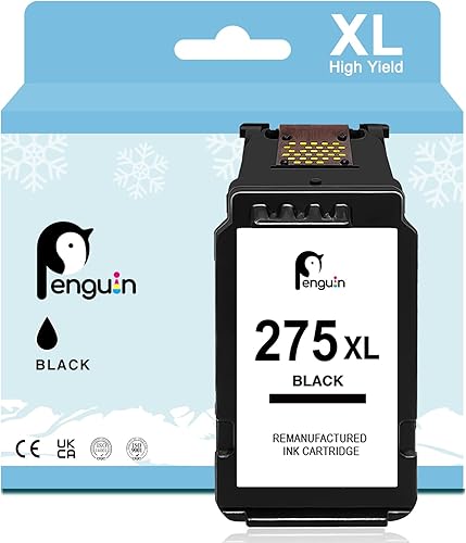 Penguin 275XL - Cartucho de tinta para Canon 275, tinta negra para Canon TS3520, TS3500, TS3722, TS3720, TR4725, TR4720, TR4720, TR4722, TR4700, disponible en Yaxa Costa Rica
