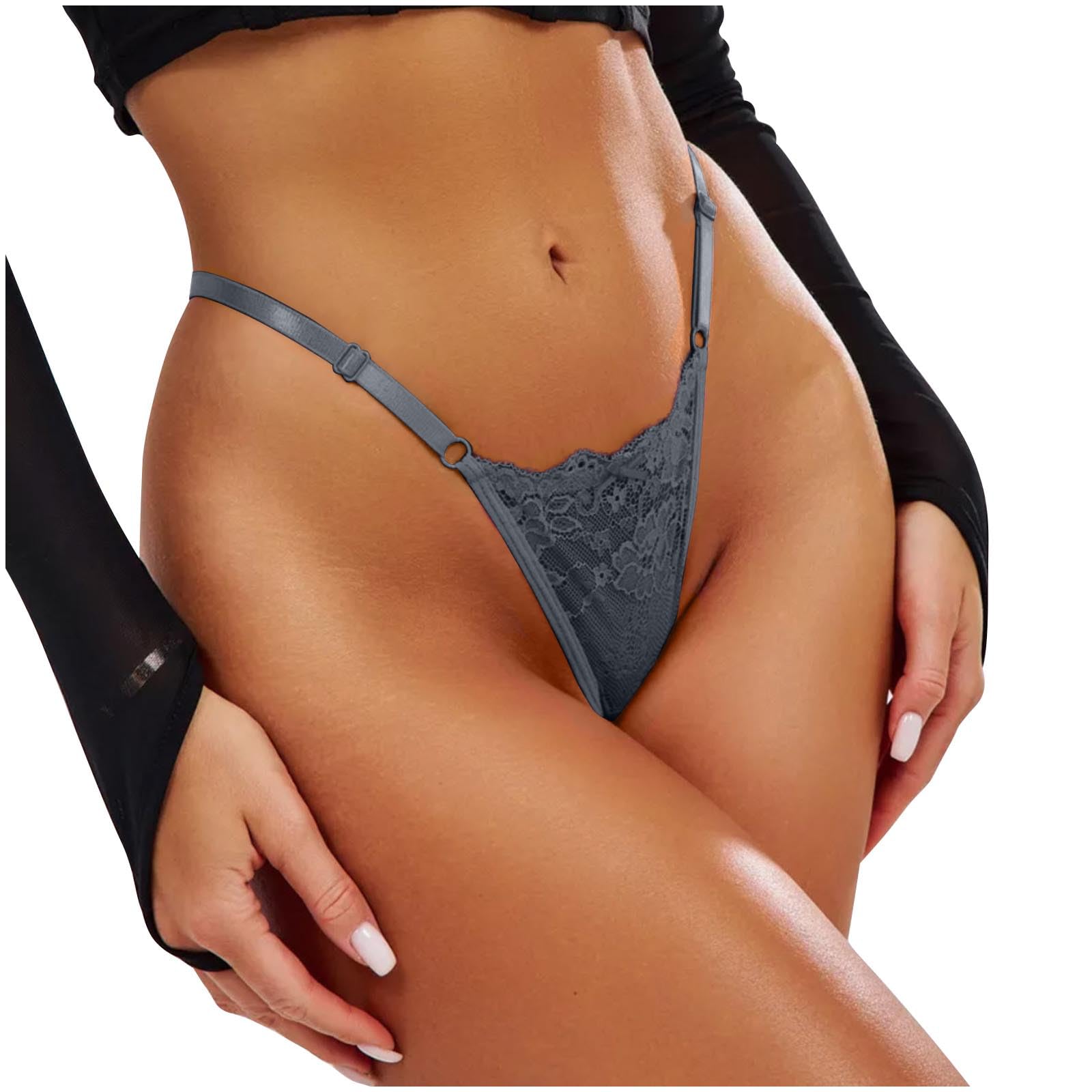 Womens See Through Lace G-String Thongs Sexy Low Rise Underwear Breathable T-Back Lingerie Panties