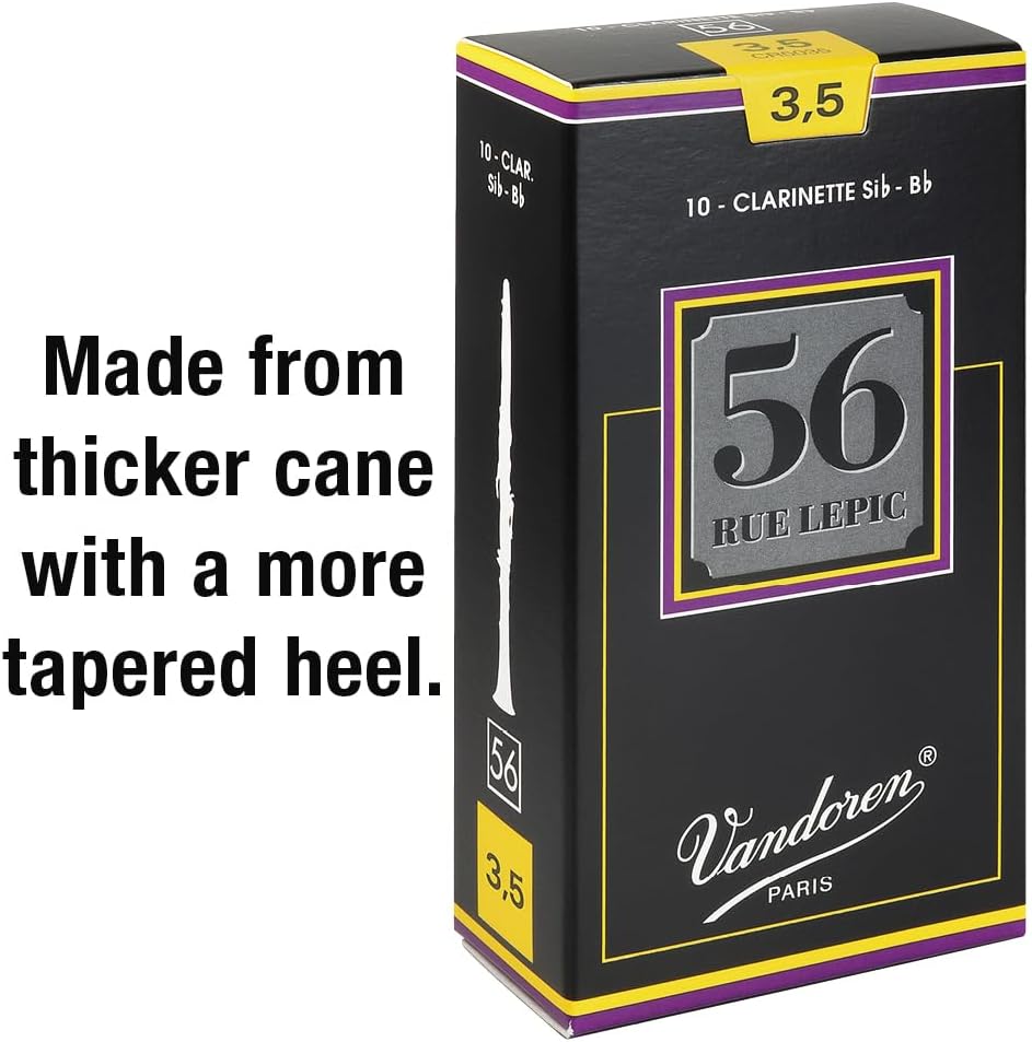 Vandoren CR5035 Bb Clarinet 56 Rue Lepic Reeds Strength 3.5; Box of 10