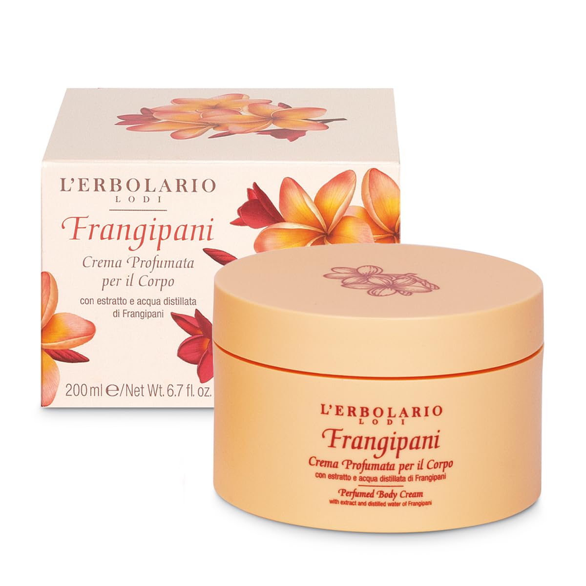 Body Cream - Moisturizing Body Butter for Dry Skin - Prevents Skin Aging - Skin Care with Citrus and Floral Scent - Frangipani - 6.7 oz