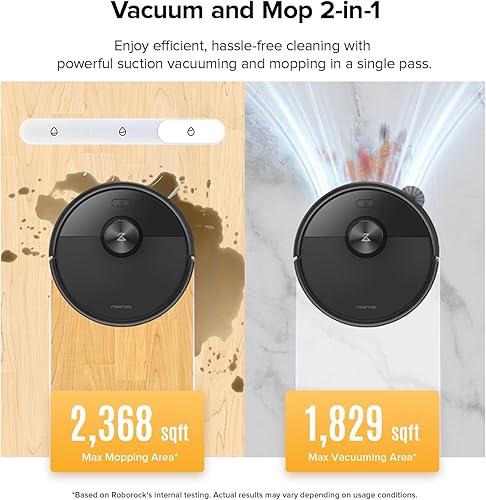 Miniatura 4 de roborock Q7 M5 Robot Aspirador y Trapeador Negro Paquete de 2 Paños de microfibra