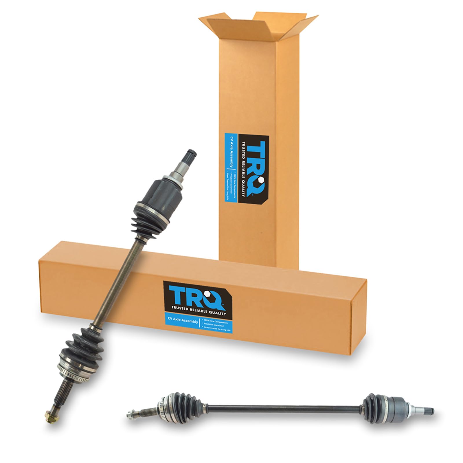 TRQ Front 2 Piece CV Axle Shaft Assembly Set