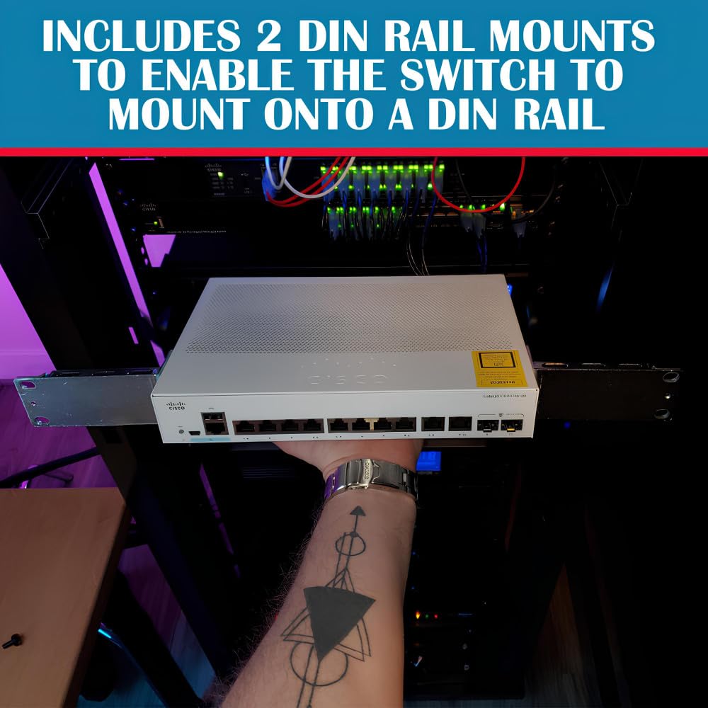 CablesAndKits RCKMNT-19-CMPCT= Rack-Montage-Kit für Cisco 3560/2960 CX | Passend für Cisco Catalyst 3560/2960, CX-Serie und 9200CX-Kompaktschalter; inklusive 2 Metall-Rack-Halterungen und Schrauben