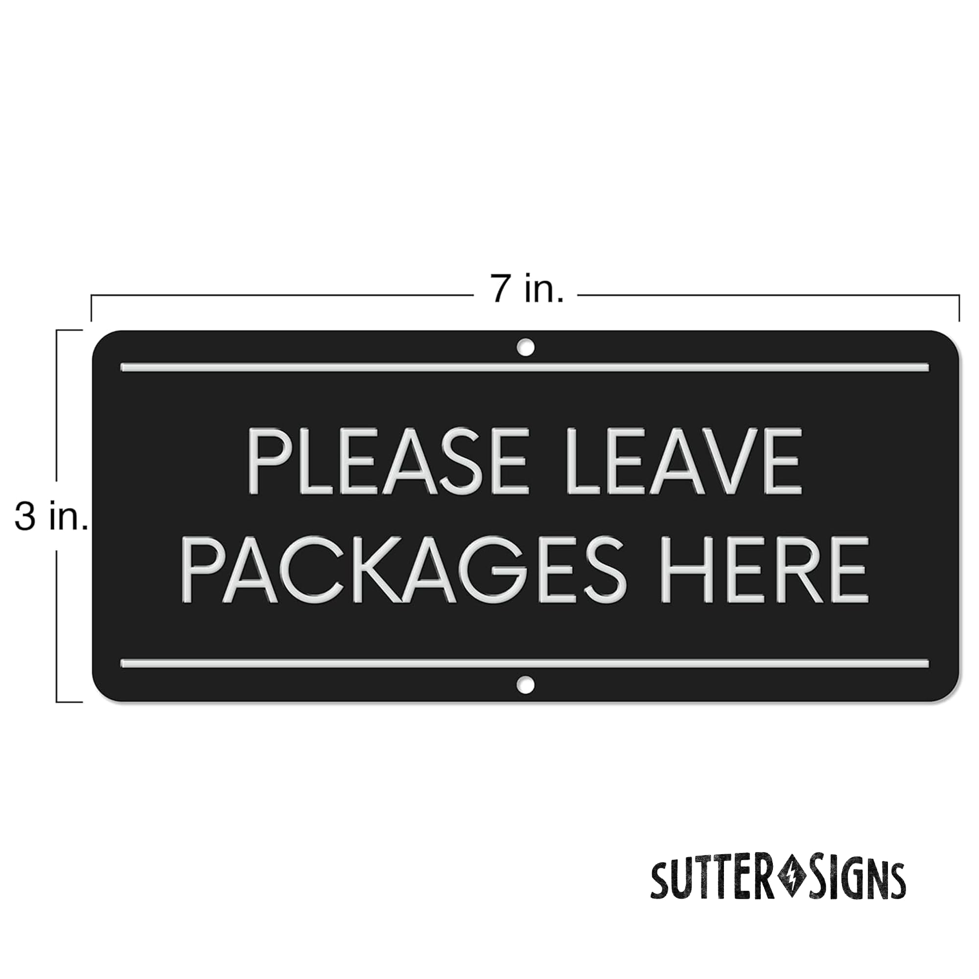 2 Pack) Metal Leave Packages Here Sign, Package Delivery 8 thumbnail image