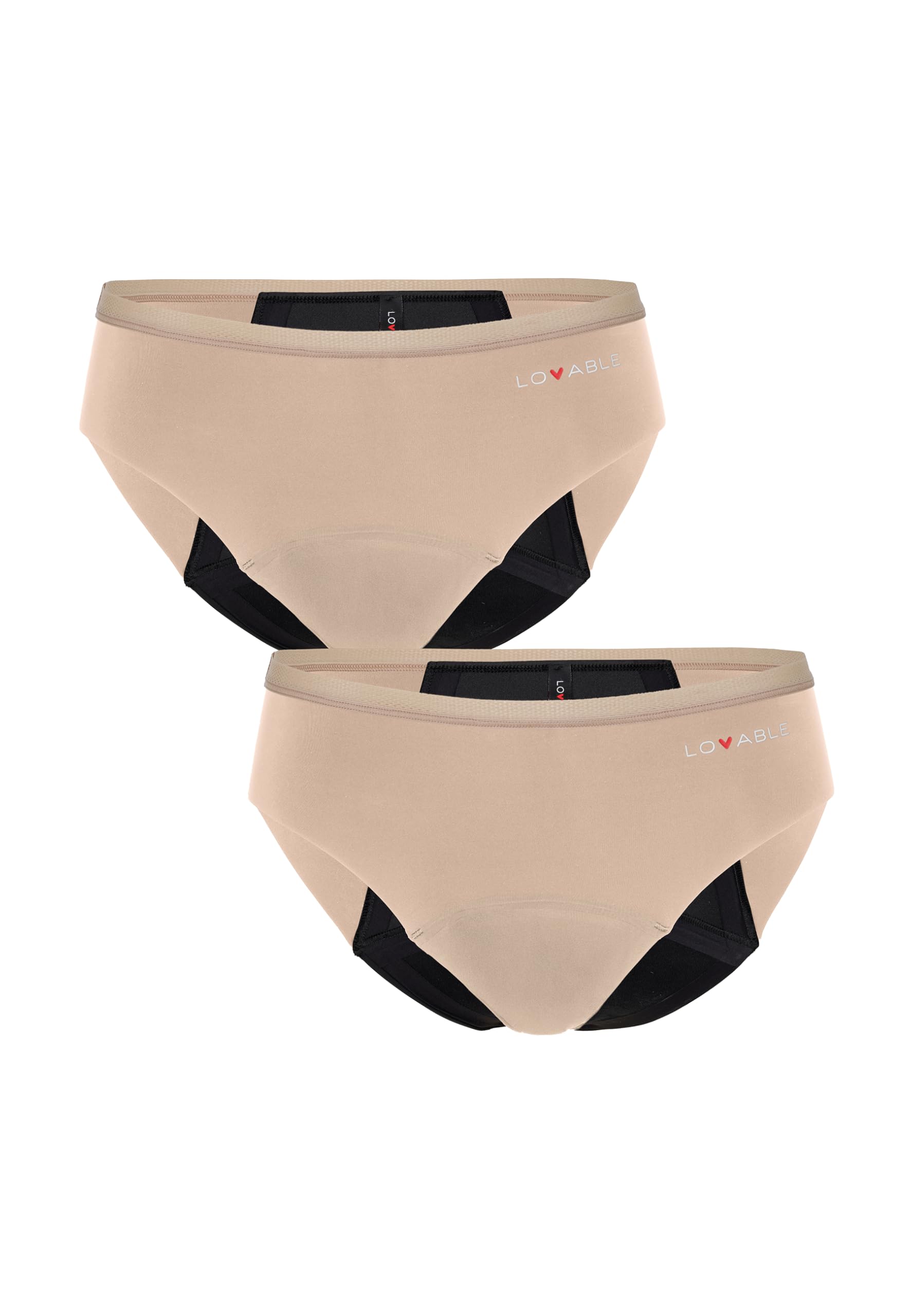 Lovable Da Ciclo Mestruale Flusso Abbondante Invisible Period Panties Bi-Pack Cierre Mujer