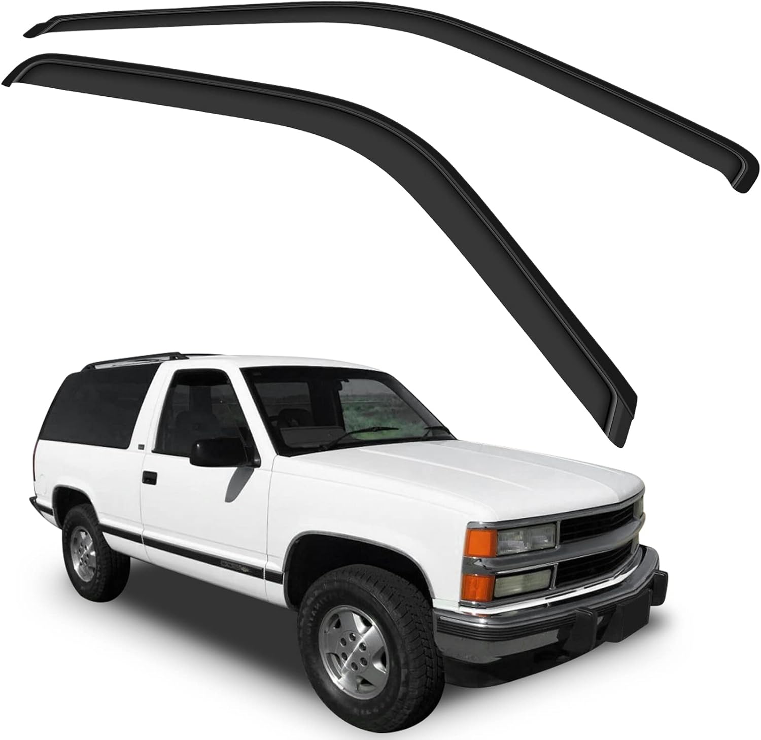 Side Window Deflectors Rain Guards Vent Window Visors for Chevrolet Blazer 1992-1994 for Chevrolet C1500 1988-1998 for Chevrolet C2500 1988-1998 for Chevrolet C3500 1988-1998 Front