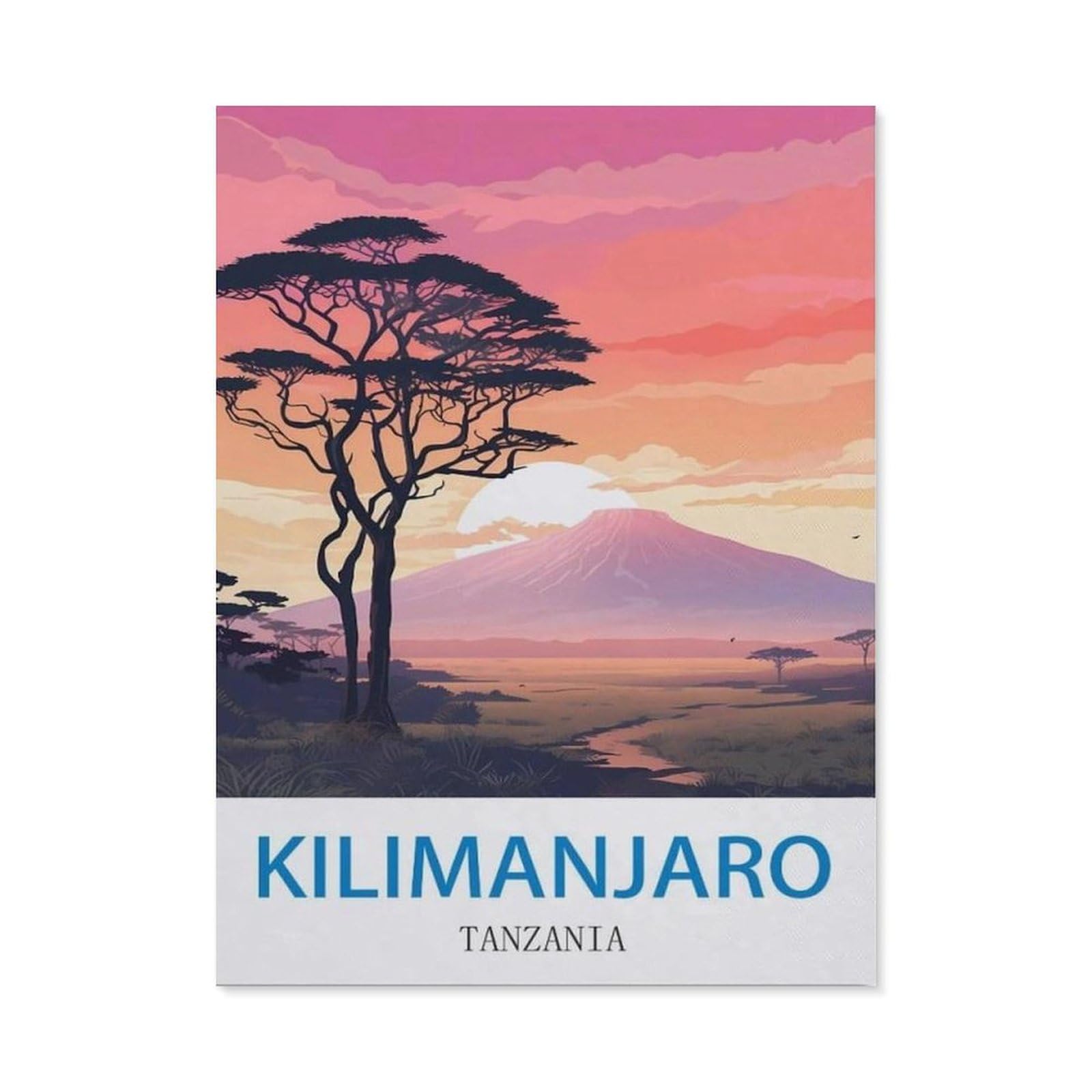 BEAYODKP DIY Diamond Art Kits，Kilimanjaro Tanzania（30x40cm）