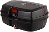 Motorcycle Rear Box, Large Capacity, 16.6 gal 75 L, Durable, Vibration Resistant, Waterproof, Bike Rear Box, Top Case, Easy to Put on and Take Off with Night Warning Light, Keyed, Anti-Theft, Full