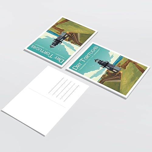 Miniatura 3 de gaeaverse Dry Tortugas National Park - Postales vintage de 9 piezasjuego de tarjetas de felicitación para los parques nacionales de los Estados
