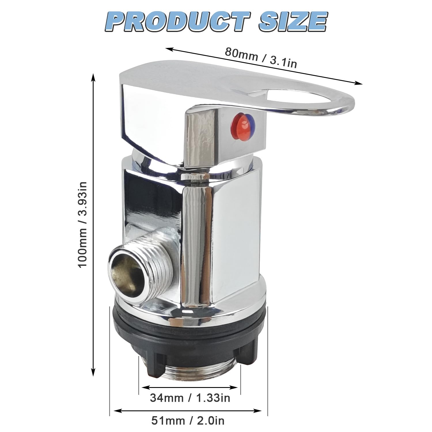 Poignée Unique Robinet Douche pour Lit de Shampoing, Mitigeur Douche en Alliage de Cuivre de 1/2 Pouces, Mitigeur Chaud-Froid Robinet de Douche pour EVier, Bol De Shampoing, Camping-Car (Argent)
