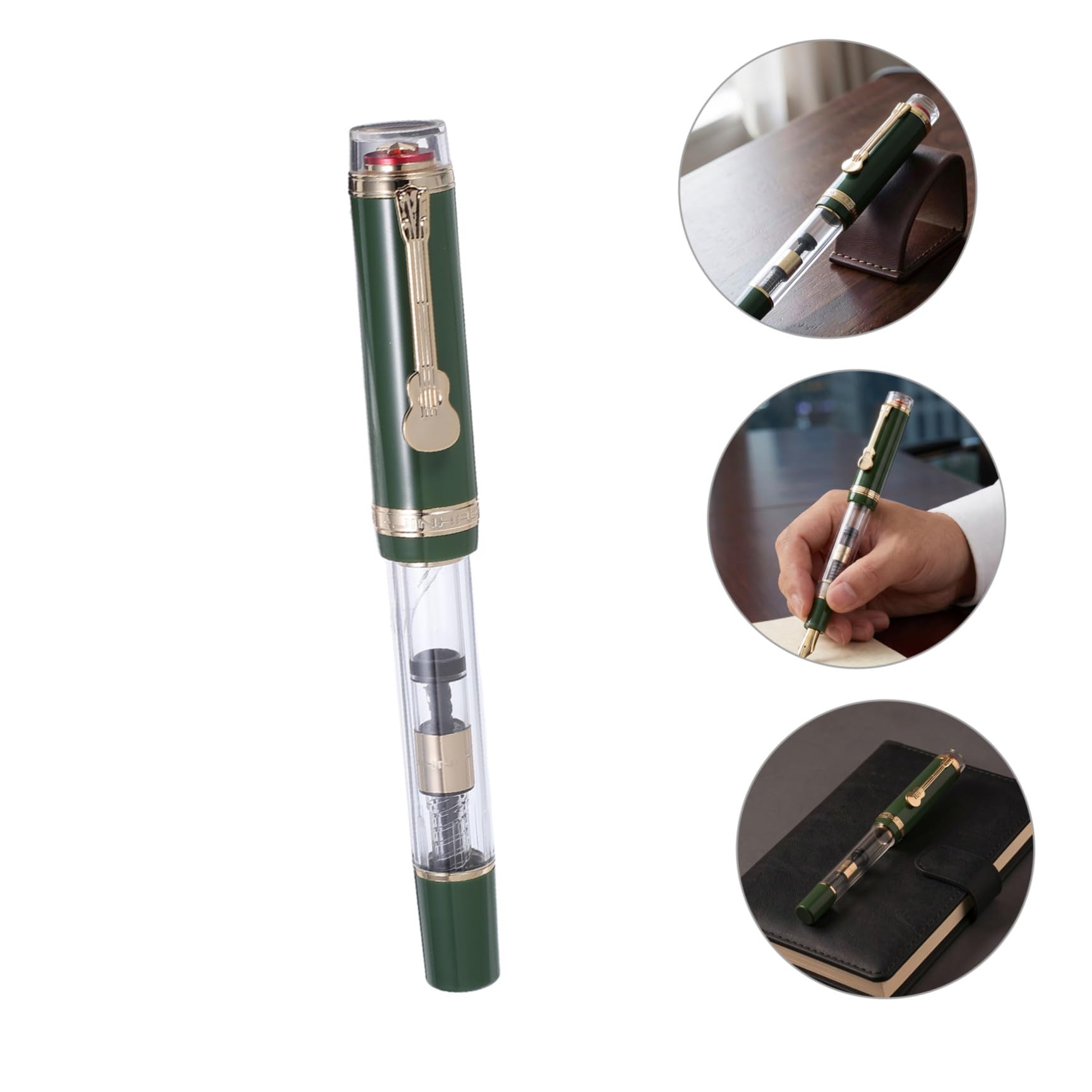 TEHAUX Resina Pluma Verde Estilográfica Recargable de Oficina