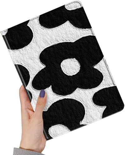Vista 17 de Funda floral compatible con iPad 6ª 5ª generación 9.7 pulgadas iPad Air/Air 2, diseño de flores, bonita funda inteligente de piel delgada, color I