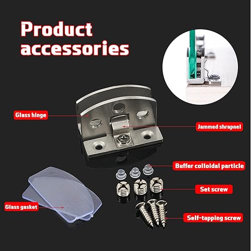 Miniatura 5 de Bisagras de cristal para puertas de vidrio, escaparate, vitrina, abrazadera de gabinete de vino, bisagras de puerta, bisagra de vidrio, gabinete de