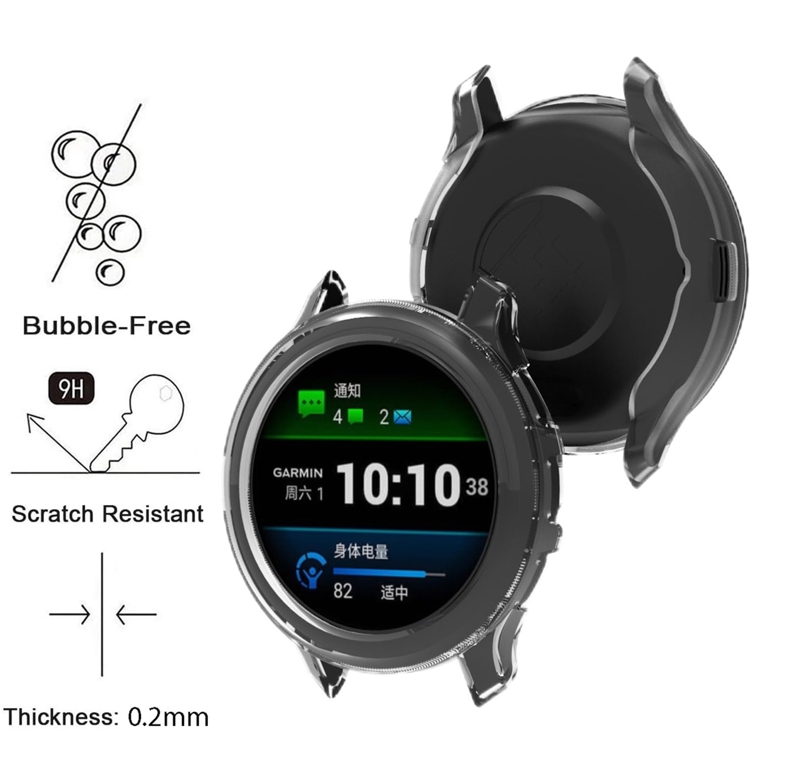 Cache Batterie Arrière Pour Garmin Instinct – Coque Sans Batterie – Occasion