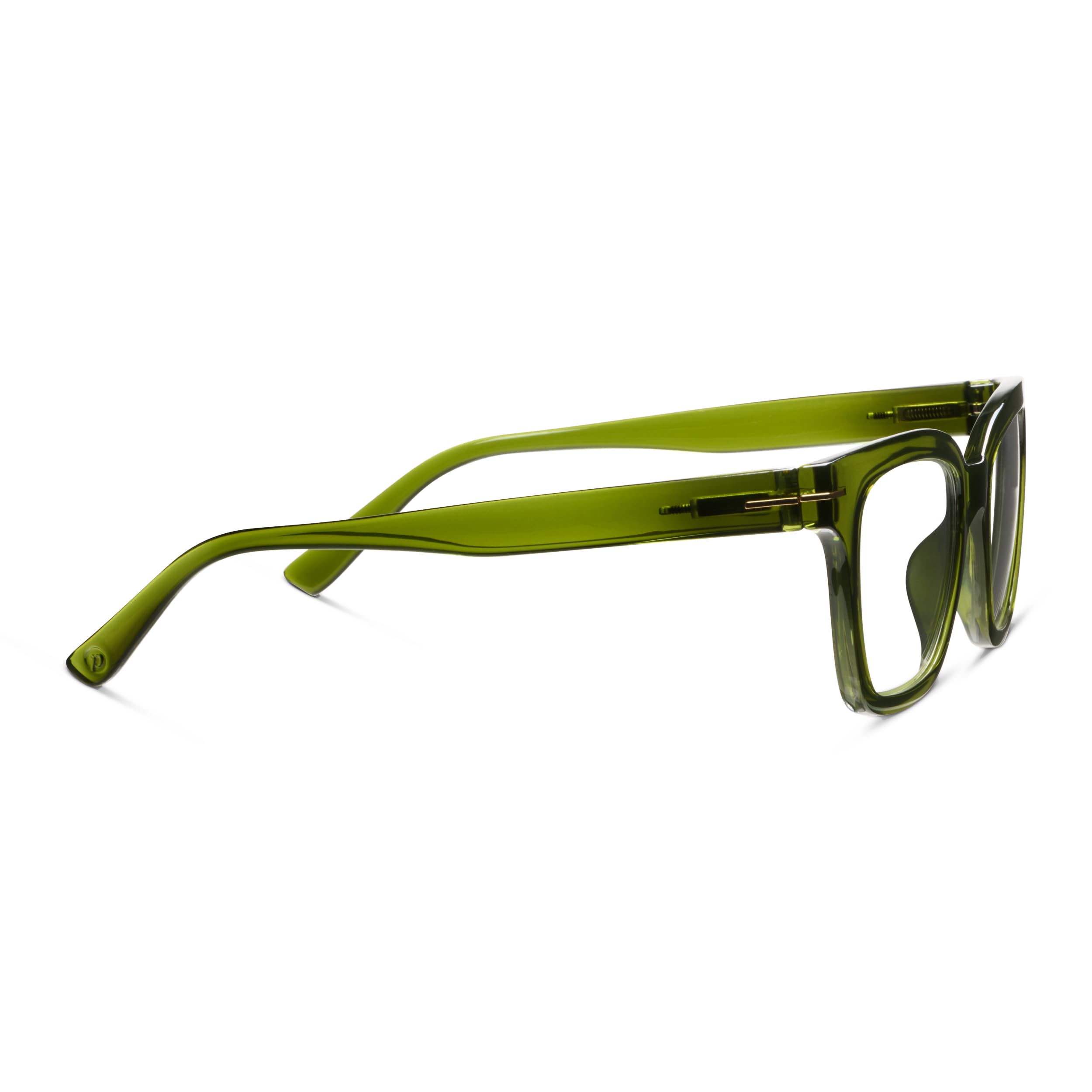 Peepers by PeeperSpecs Oprah's Favorite Things Buzzworthy Blue Light Blocking Square Lesebrille für Damen, Grün, 51 mm
