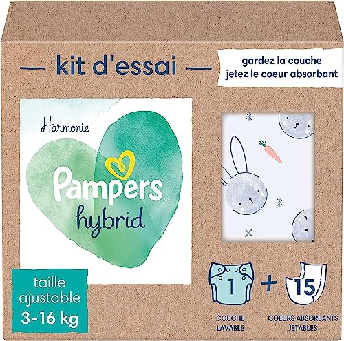 Pampers harmonie hybrid couches lavables starter kit x15 - vue 2