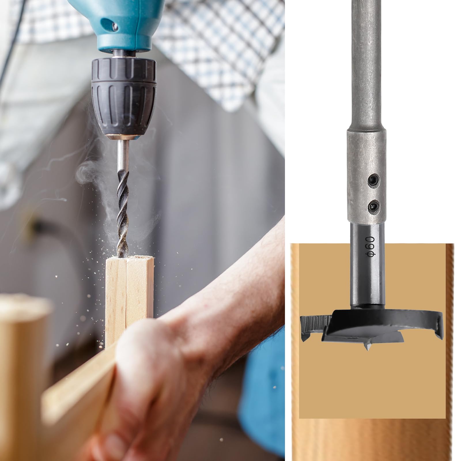 Hole Saw Extension Chuck - 7 Inch, Silver -6 Hole Saw Extension Chuck - 7 Inch, Silver -6