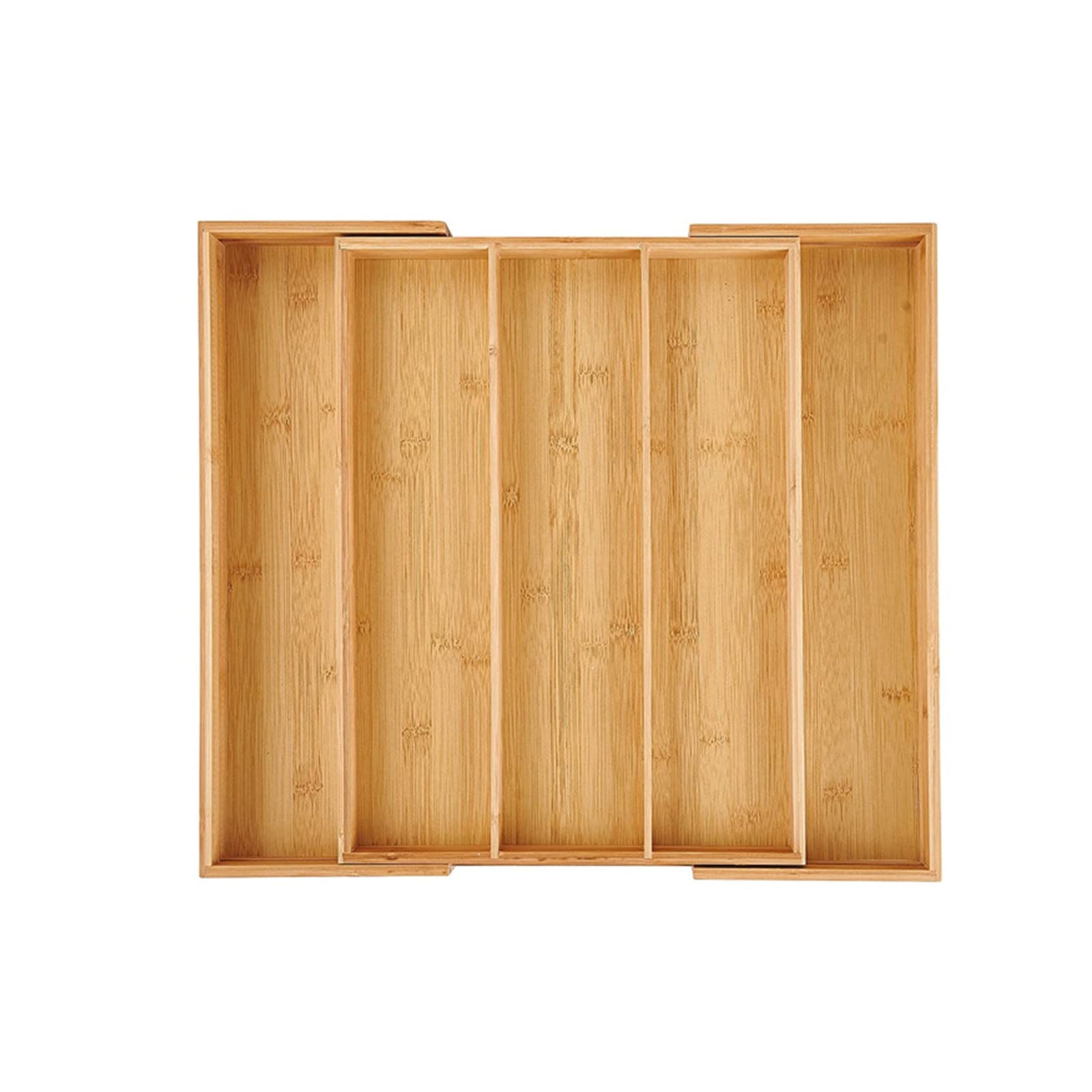 Esta Bandeja para Cubiertos, Organizador de cajones de Cocina, Organizador de Cubiertos expandible de 3 a 5 Compartimentos, Soporte de Almacenamiento para Cuchillos, Tenedores, cucharas y ut