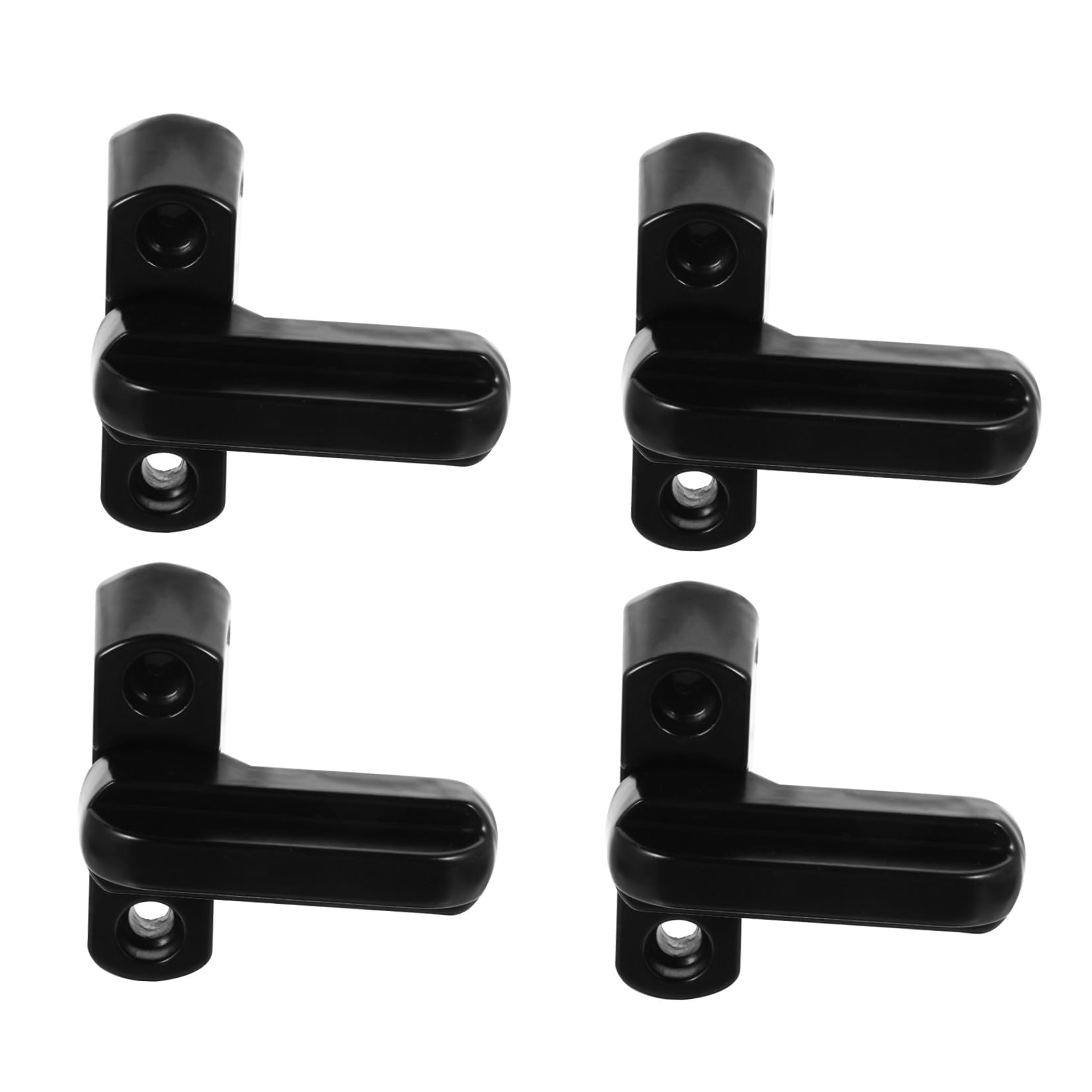 Cerradura de seguridad para ventanas y puertas, cerrojo antirrobo negro de aleación, 4 piezas