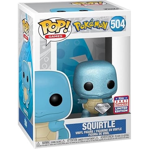 Funko Pop Pokemon Figur Squirtle Schiggy 2021 Summer Convention Diamond Collection #504 Cover
