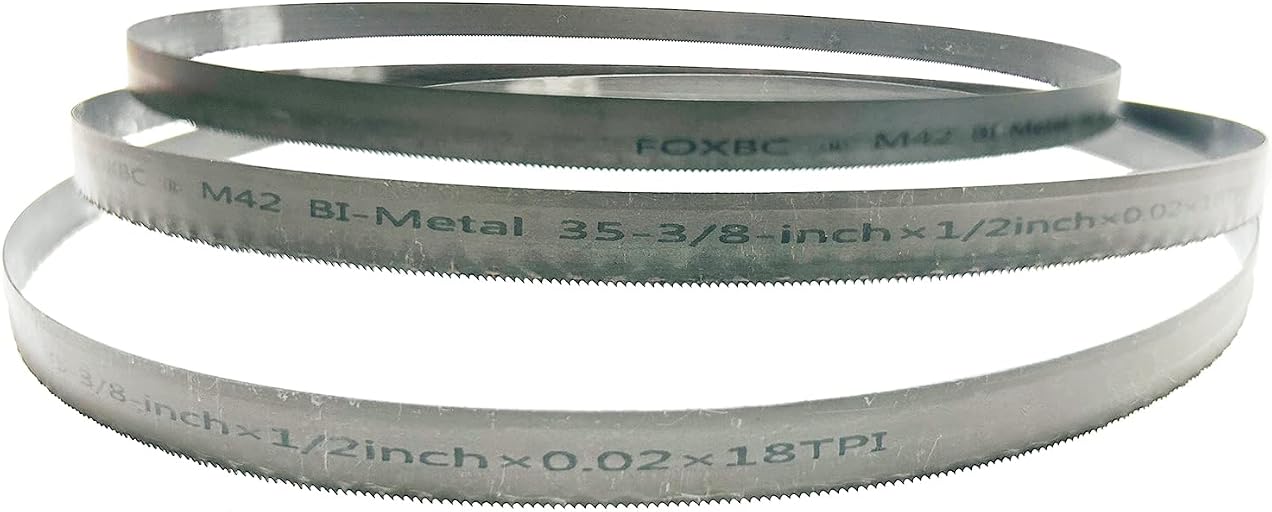 FOXBC 35-3/8 Inch Bandsaw Blade 18 TPI for Milwaukee 48-39-0526 Portable Band Saw Blade, 35-3/8" x 1/2" x .020" 18 TPI, 3-Pack