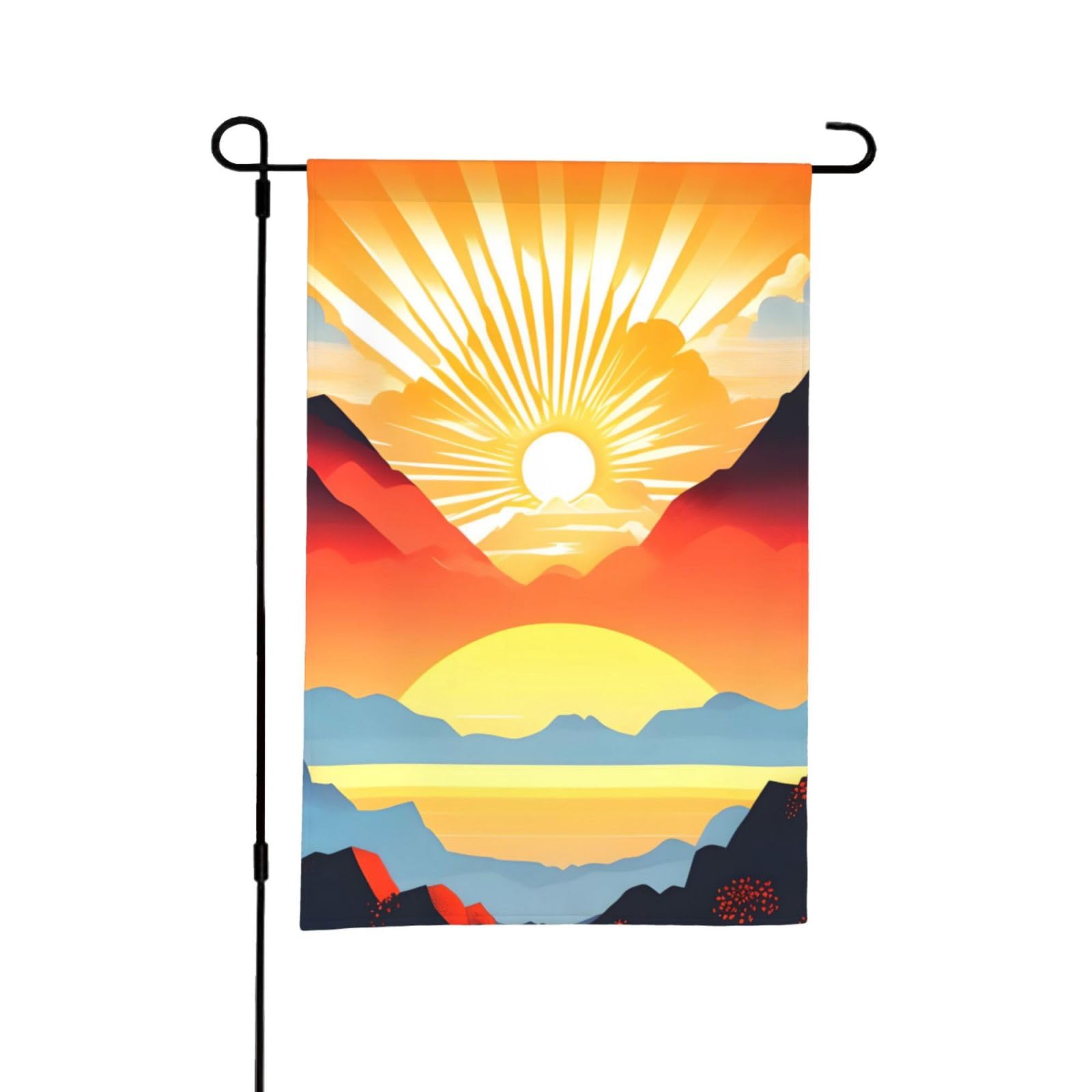 Printedbright Sunrise Double-Sided Garden Flags 12x18in Farmhouse Patio Outdoor Small Garden Flags Suitable For All Seasons