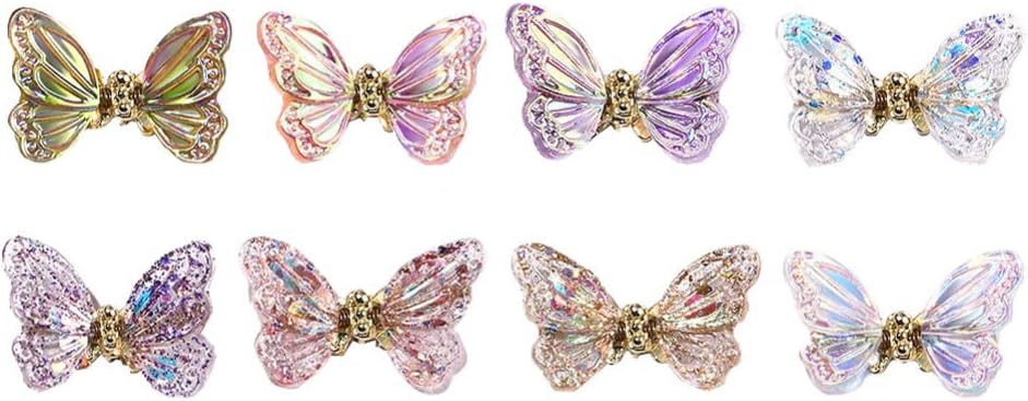 Amazon Frcolor ネイルデコパーツ 蝶型 ネイルパーツ 3d 立体 ネイルレジン用 デコレーション ジェルネイルパーツ 蝶々 Diy 手作り 8個セット ランダムな色 Frcolor ジュエリーパーツ 通販