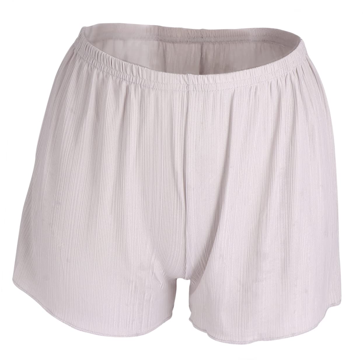 Holibanna Comfortable Ice Silk High Waist Leggings Safe Bodysuit Underskirt Shorts Grey