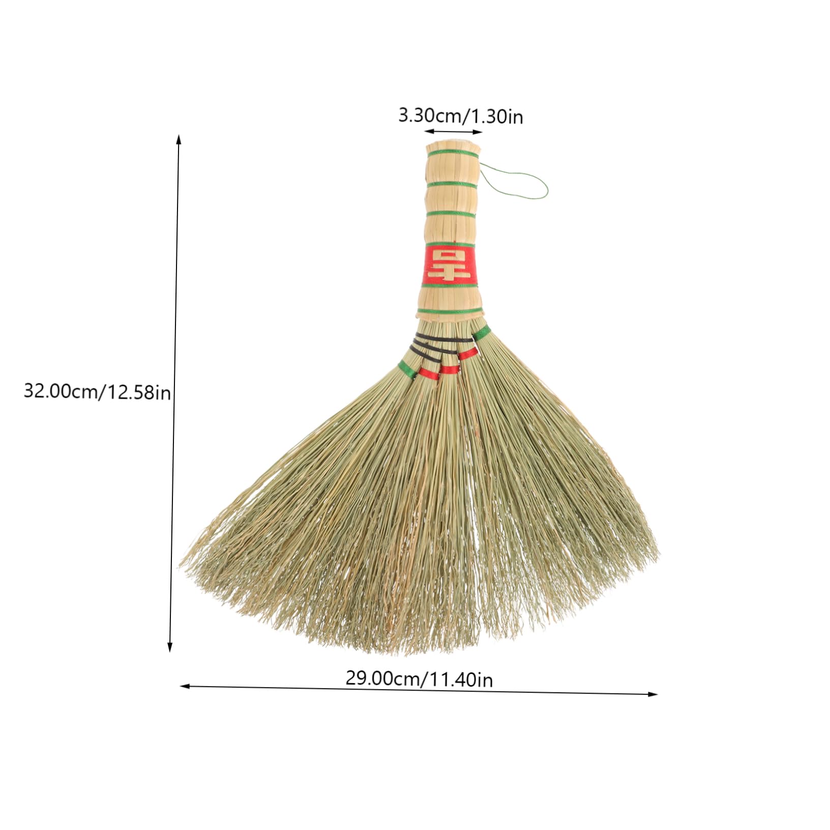 WOFASHPURET Traditional Handmade Chinese Bed Sweep Brush Small Hand Broom for Home Cleaning Woven Broom