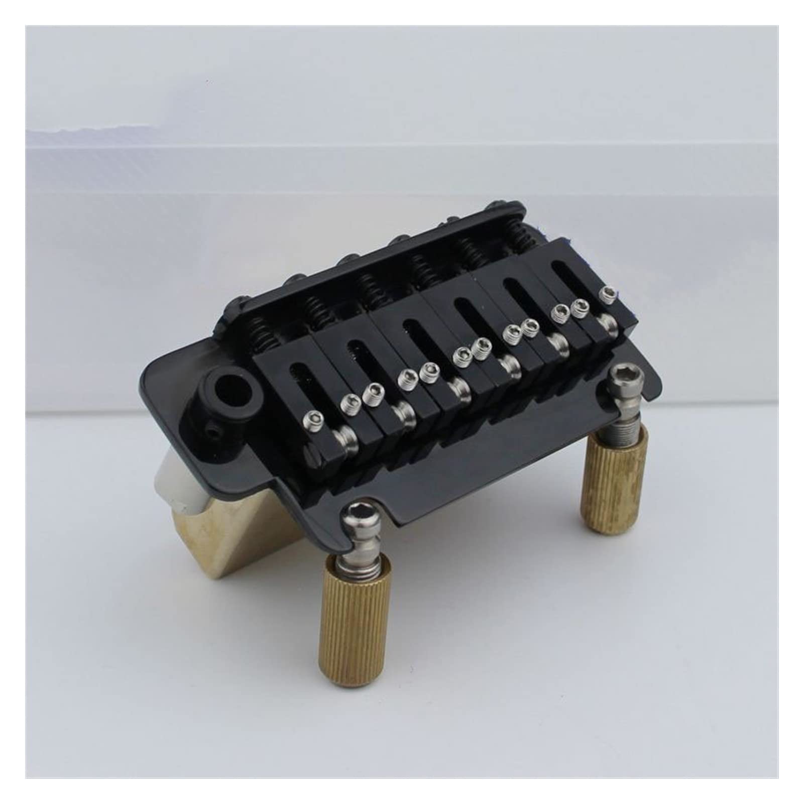 Parti di ricambio chitarra 1 Impostare La Chitarra Elettrica Tremolo Bridge Tremolo System Brass Sella E Ottone Base Black Black