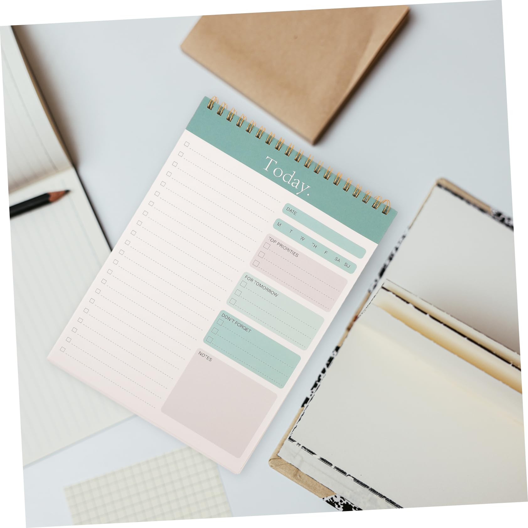3stücke Teiliges Notizbuch Abreißbarem Planer Spiralförmig Für Tägliche Aufgaben Und Notizen Für Schule Und Büro Und Hochwertiges