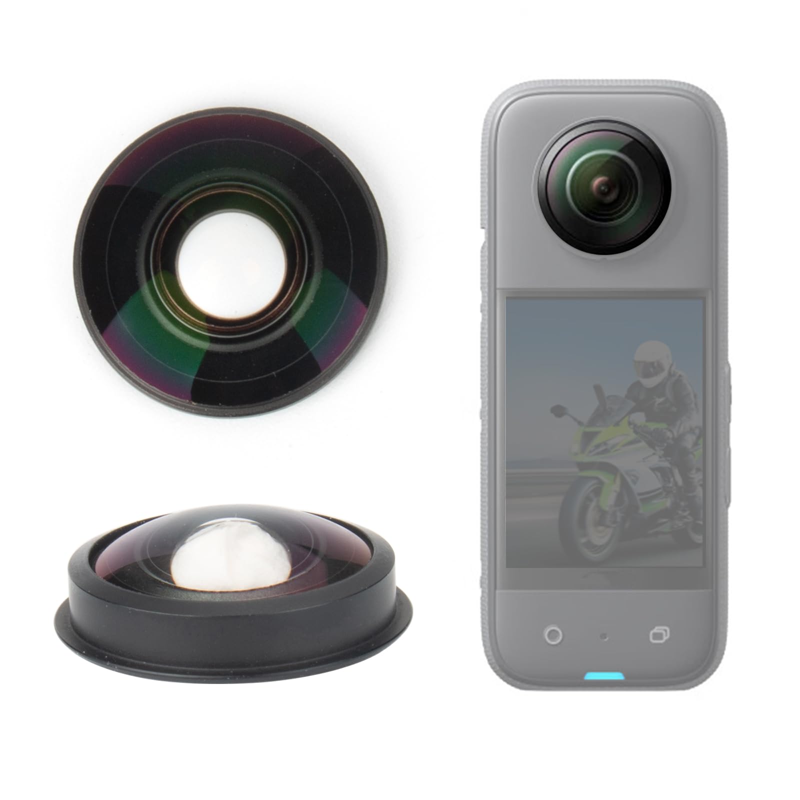 Replacement Lens for New Insta360 X4 Action Camera Lens Repair Part (Version 2 - with Rim)