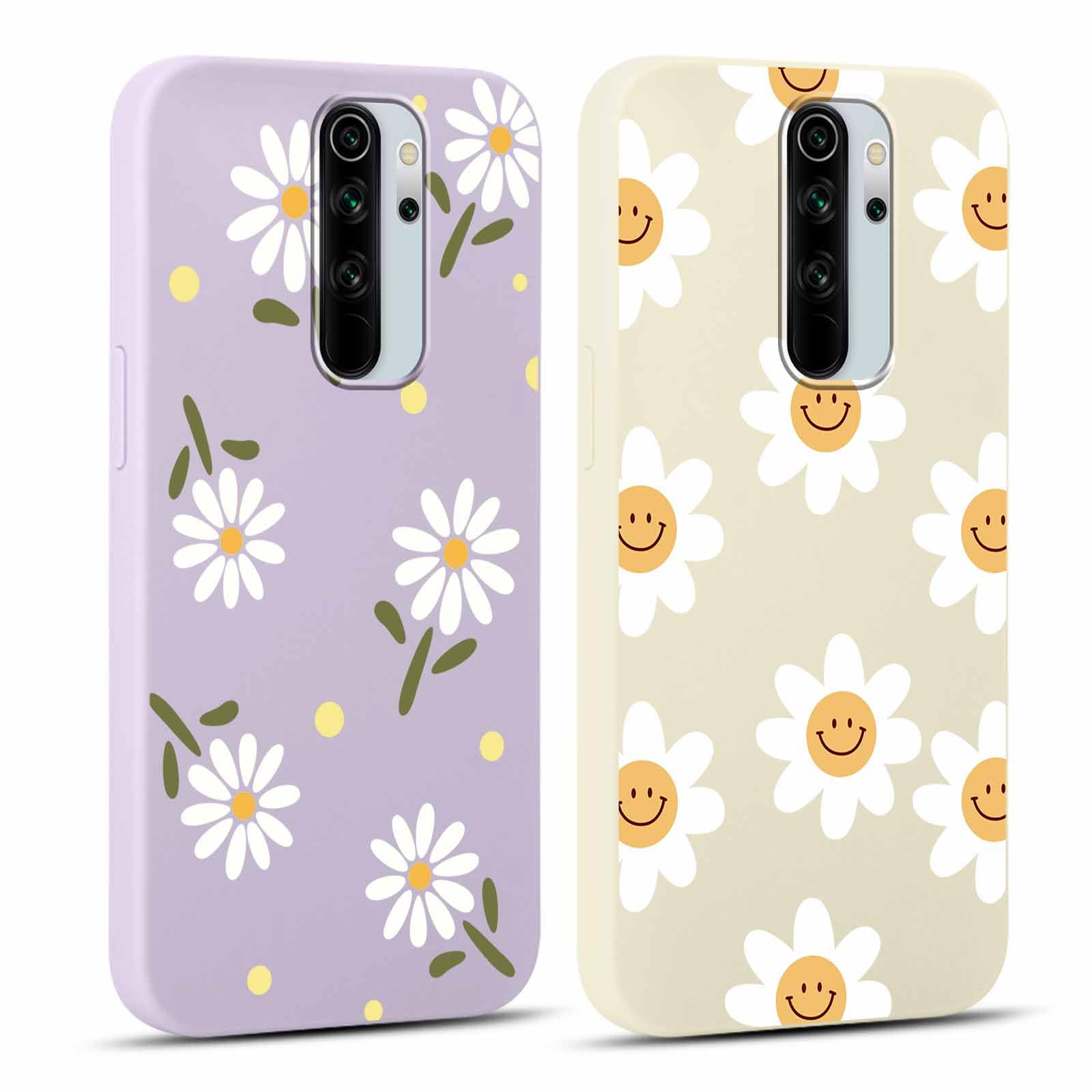 Pazpnoy Handyhülle Für Xiaomi Redmi Note 8 Pro – Transparent Mit Blumenmuster, Weiches Silikon, Stoßfest