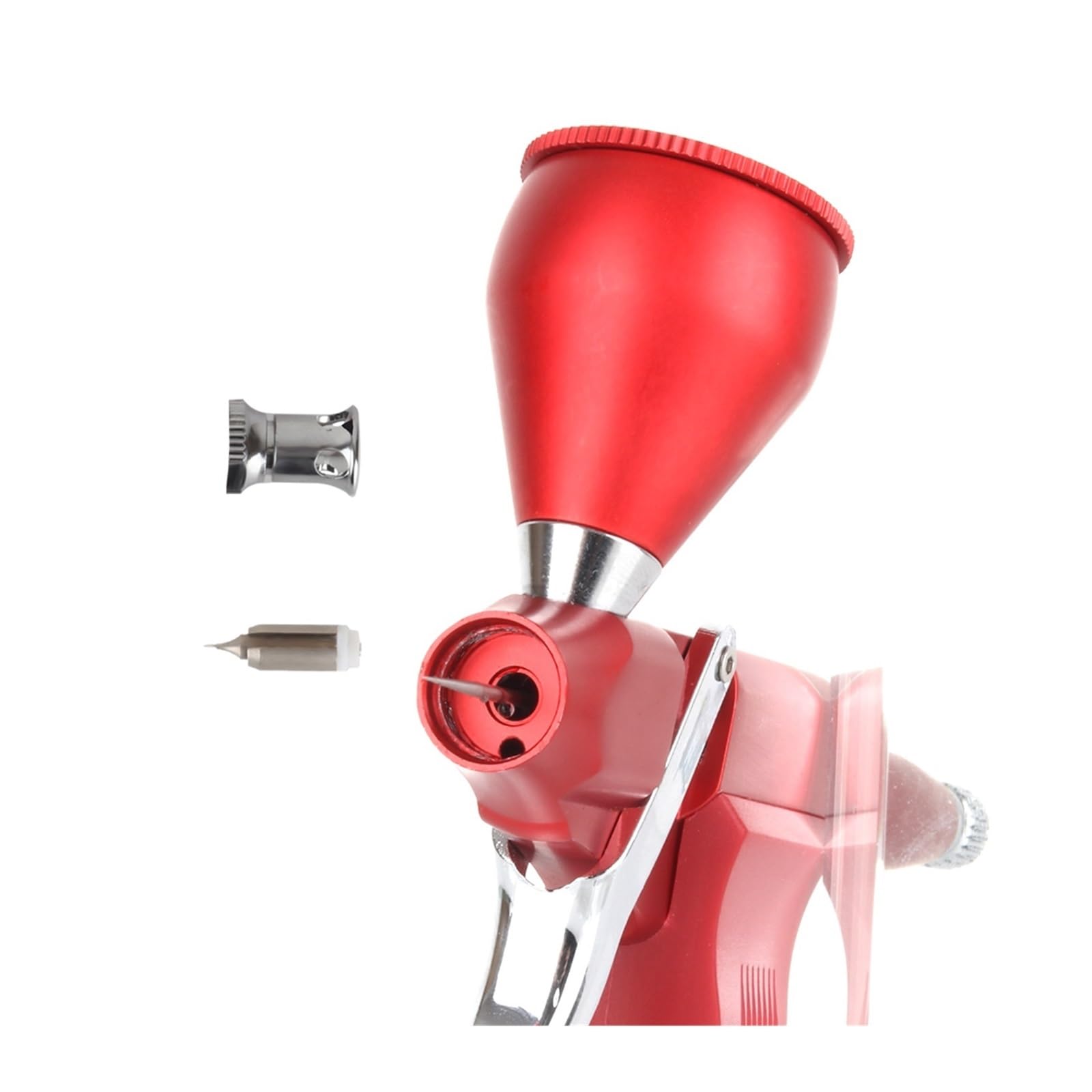 Pistolet lakierniczy， Pistolet natryskowy Dual Action Easy Clean 20 40CC 0,3MM Trigger Simple Spary Pen(B Red)