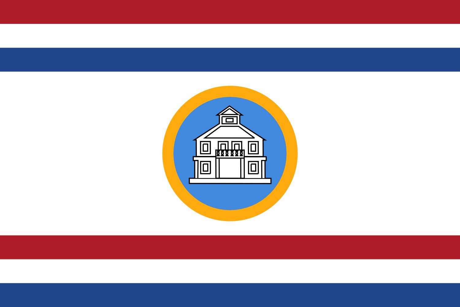 Drapeau du Gouverneur de Sint Maarten grand format paysage pour mât extérieur
