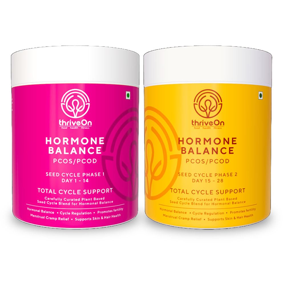 ThriveOn Hormone Balance Seed Cycle Blend | Natural PCOS/PCOD Support | Regulates Hormones, Menstrual Health, Fertility & Skin | PMS | Plant Based-image-31