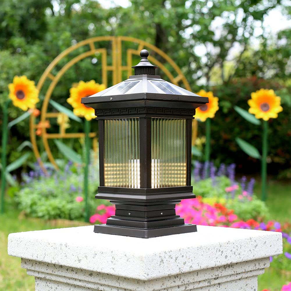 Światła Słoneczne Na Słupku Solarne Lampy Ogrodowe Oprawa Oświetlenia Zewnętrznego Słupka Z Adapterem Do Montażu Na Molo Do Słupków Ogrodowych, Ścieżki, Tarasu, Patio, Ogrodu,