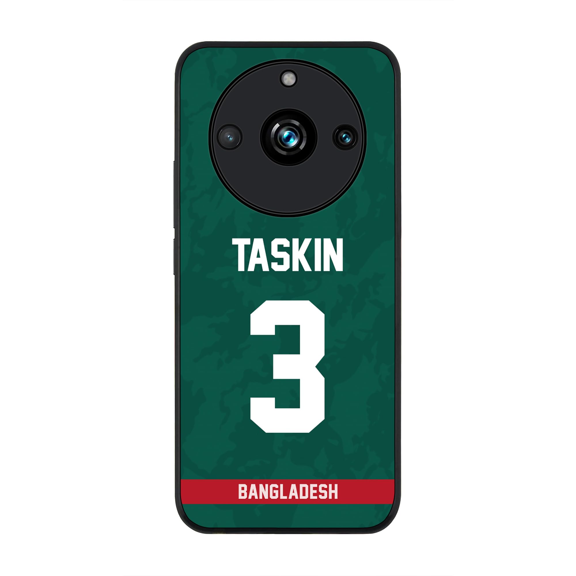StylizeddStylizedd Rugged Black Edge case for Realme 11 Pro/Realme 11 Pro+, Custom Slim fit Flexible Anti Drop Thin Phone Case Cover - Team Bangladesh Taskin Ahmed, Jersey No 3