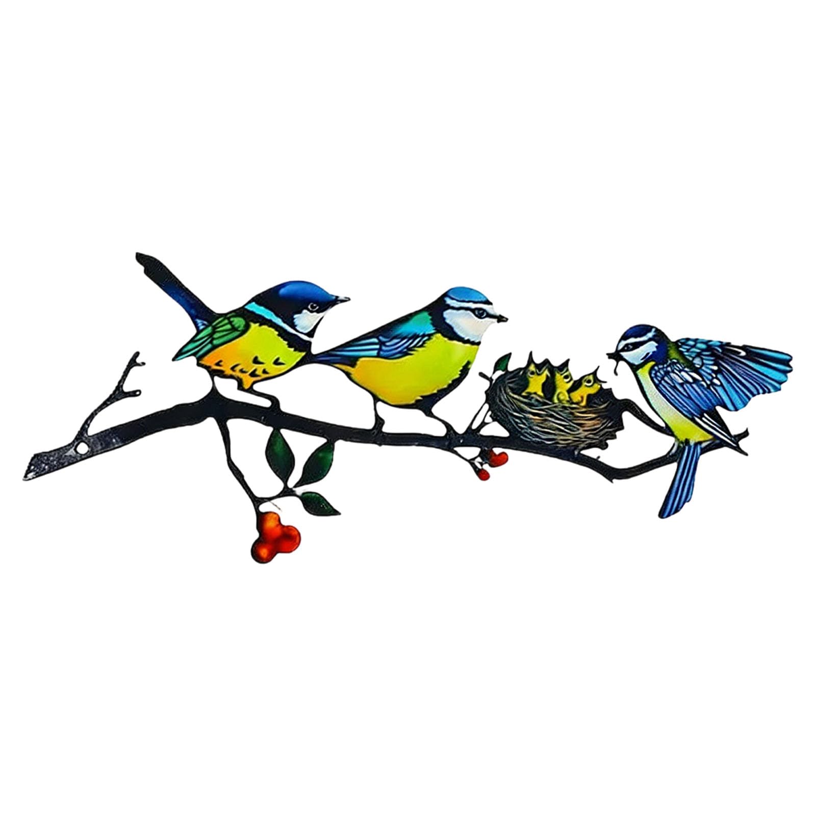 Tsophreniq Artistic Hummingbird Sculpture Metal Bird Sign Colorful Wall Art for Patios Yard and Fence Decoration Outdoor Wall Art
