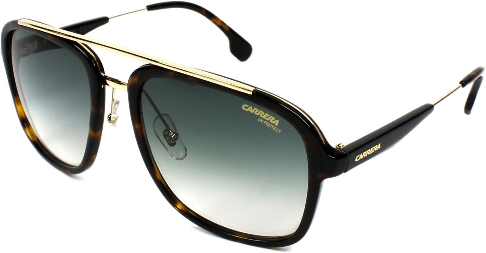 Carrera Men's CA133/S Pilot Sunglasses, HAVANA GOLD/GRAY GREEN, 57 mm