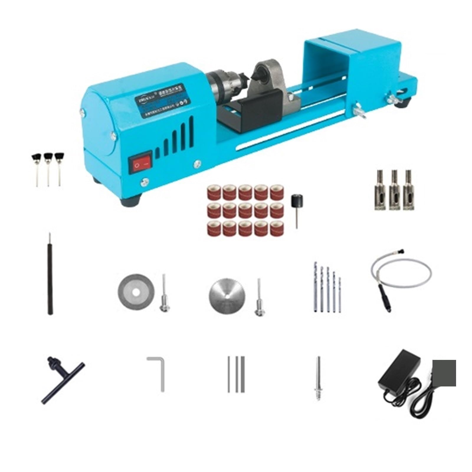 150W Mini tokarka koraliki maszyna miniaturowa budda perła tokarka DIY do obróbki drewna budda perła tokarka wiertarka narzędzie obrotowe 12V/24V do narzędzi jubilerskich, sprzętu jubilerskiego(Genera