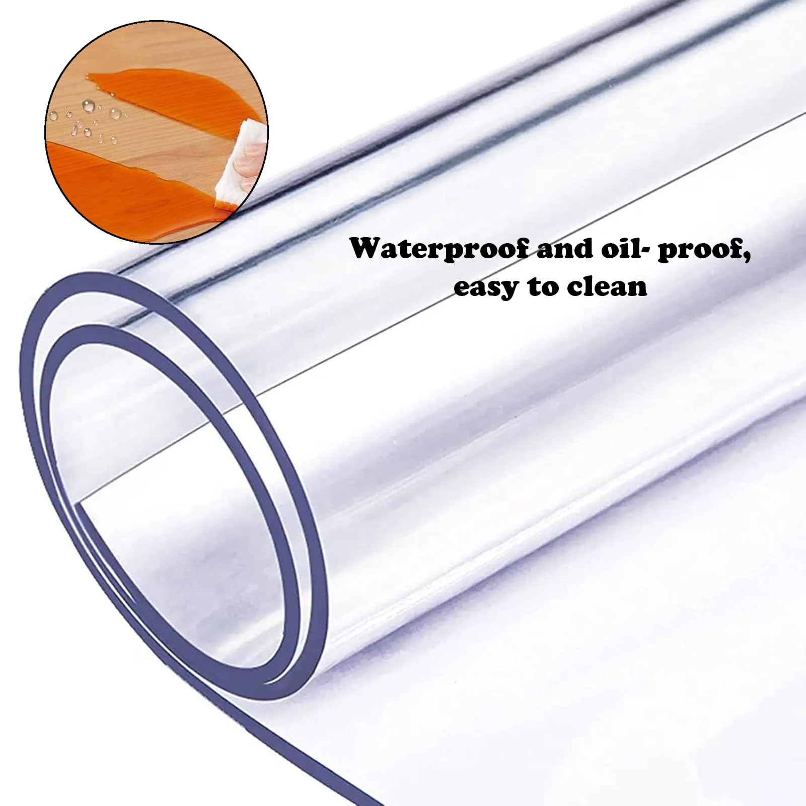 Tovagliola lavabile in plastica trasparente tovaglia rettangolare impermeabile spessa copertina trasparente mobili pellicola protettiva per la sala da pranzo in cucina.