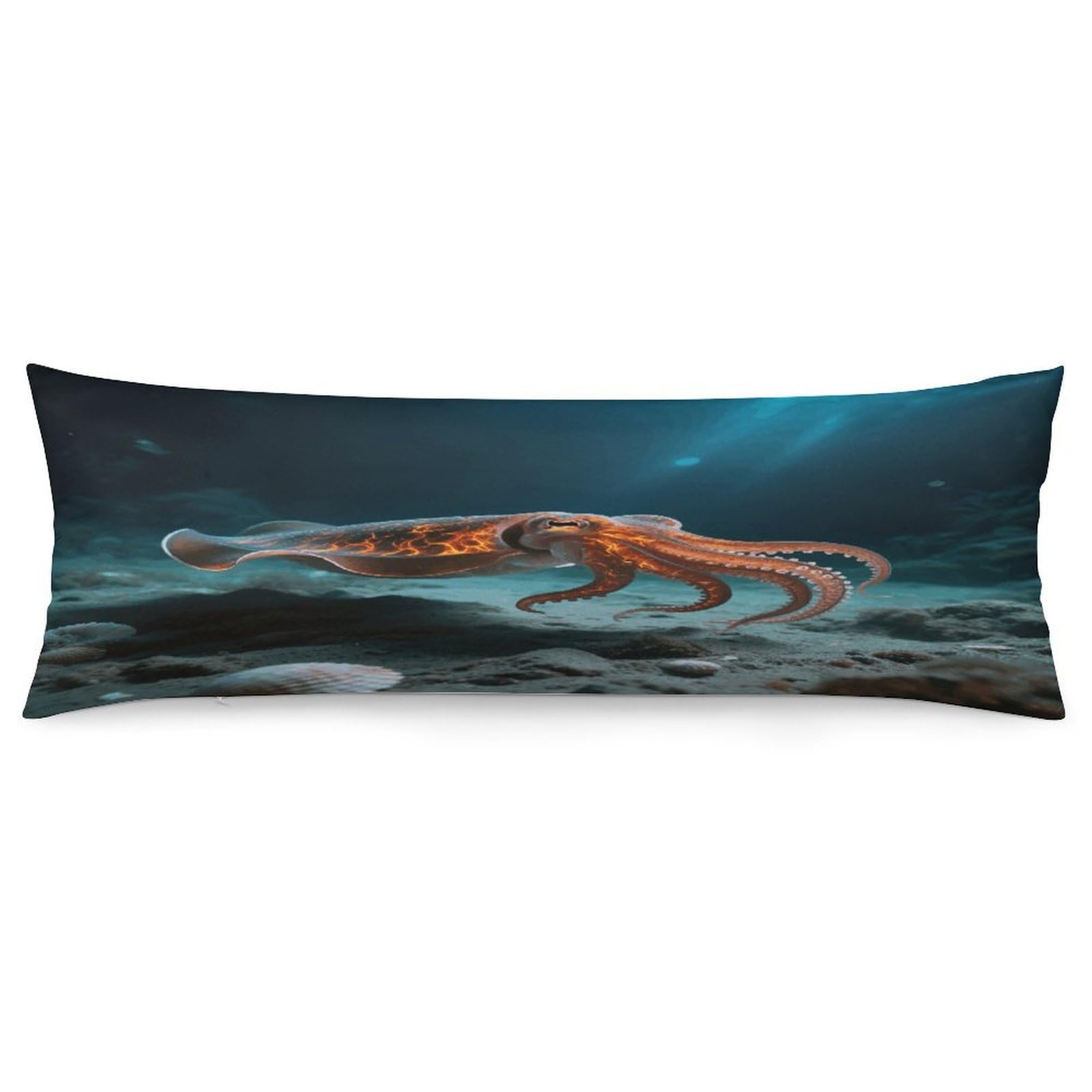 Walking Flamboyant Cuttlefish Pillow Cover Decorative Lumbar Pillow Cover 19x53 Inch Long Body Pillows Case Soft Luxury Decorative Throw Pillowcase for Couch Sofa Bedroom Car Decor Pillowcover
