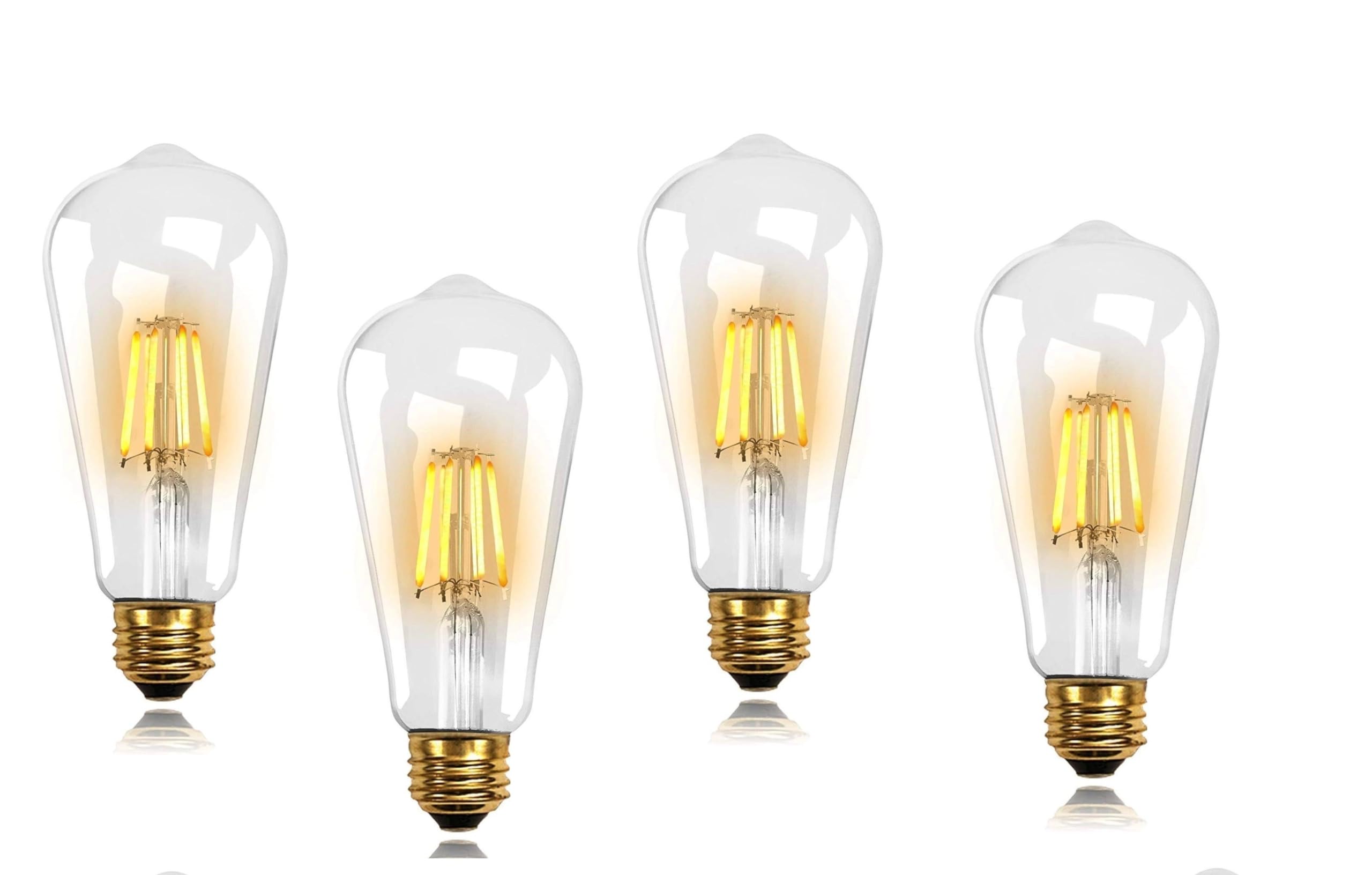 Lyse Decor E27 or E26 Bulb for Hanging Lights, Wall lamp Bulb, Pendant Light Bulb (Warm White) Pack of 4 (B0C81KHDY4) Amazon Price History, Amazon Price Tracker