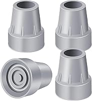 Vista 1 de Puntas de muletas de 7/8 pulgadas, accesorios de goma de alta resistencia, puntas de caña de goma, paquete de 4